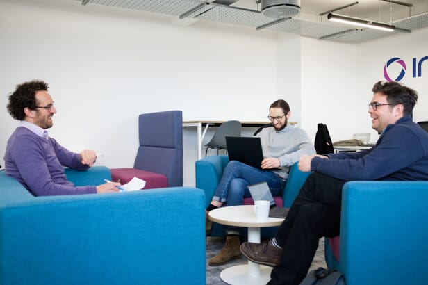 Members of the Innova team in a meeting